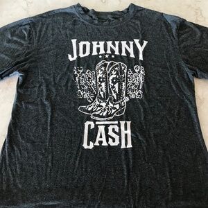 Johnny Cash Cowboy Boots T-Shirt Sz XL